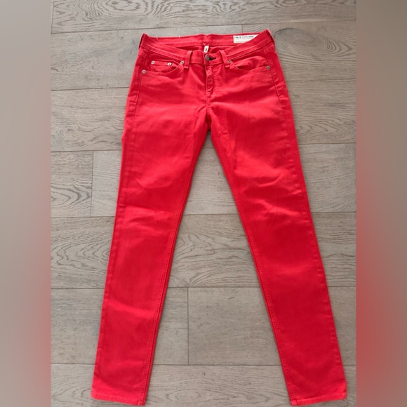 rag & bone Denim - Rag & Bone woman’s red skinny jeans size 27